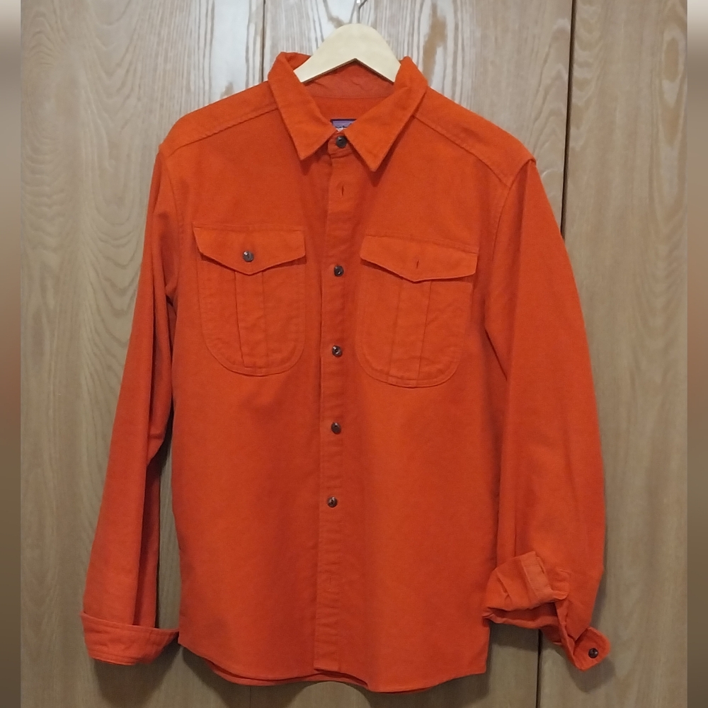 Bright Orange Button-Up Shirt